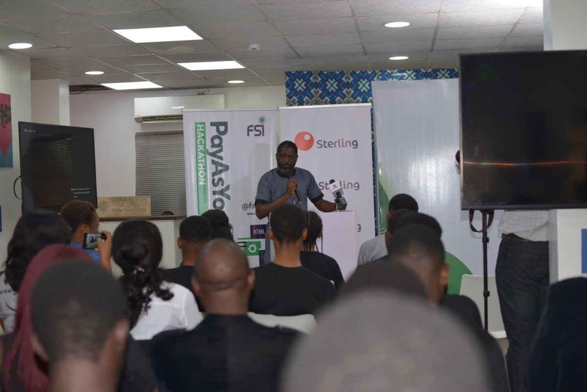 fsingr's tweet photo. In Q1 of 2020, we organized the maiden edition of the FSI Hackathon tagged “PayAsYouKnow”.
We are grateful to our sponsors, partners and the local tech community for coming together to make it work!
#FSI #FSIHackathon #PayAsYouKnow #Hackathon #Meetups #TBT #ThrowbackThursday https://t.co/Y95tdJRvU3