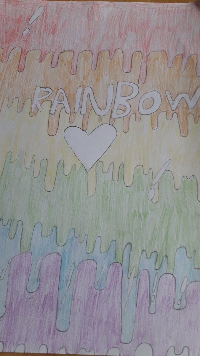 GeorgetteJervis's tweet photo. Today's art lesson by my 9 year old #rainbowsfornightingale https://t.co/sHWCiUkG86
