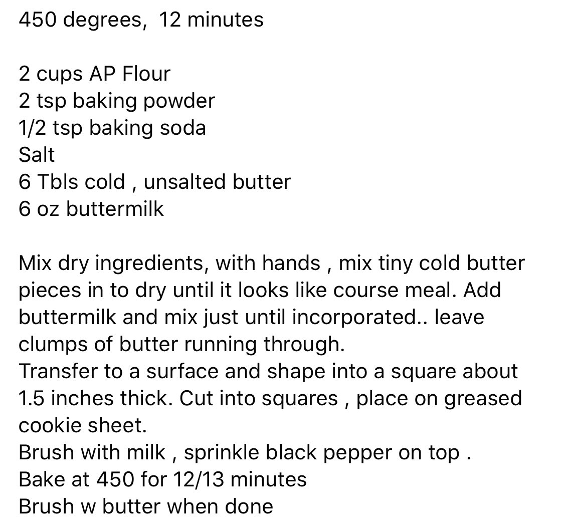 Buttermilk Black Pepper Biscuits .. a go-to of mine. Crusty, flaky, buttery ..
Serve them with eggs for breakfast or as a side for dinner