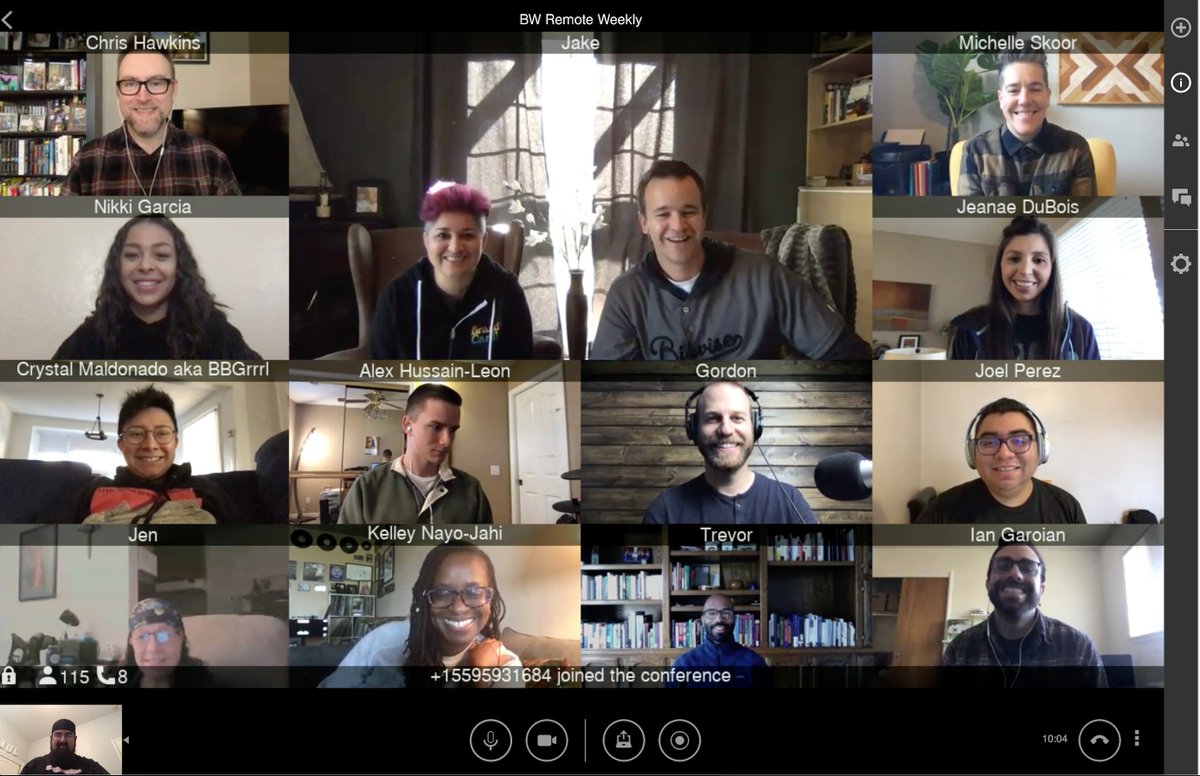 BW_TechServices's tweet photo. Our team meetings look a little different now, but they're still as fun as ever. We're enjoying getting some face-to-face time with the #team while we're all working remotely. 👋🏼 😄 What's been the biggest adjustment for you as you've started working from home? #Shift3Tech https://t.co/YQmVkLF76L