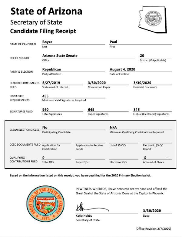 PaulDBoyer's tweet photo. I want to thank everyone who helped me collect enough signatures in this difficult time to get on the ballot. Last Monday I turned in 960 signatures, twice what I needed to qualify. Check it out! #ld20 https://t.co/8Nr3mSMUhw