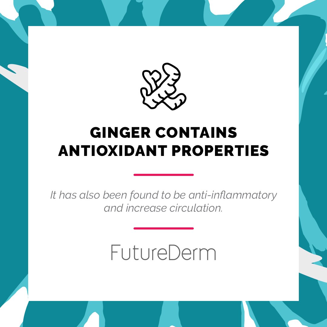 futurederm's tweet photo. In addition, it was suggested in the article “Eat Ginger, Rub On Pomegranate” in the journal The Lancet Oncology that (guess what) ginger is beneficial when ingested as well due to its anti-inflammatory properties.
https://t.co/daqK326OMg https://t.co/hIciUUJ0m4