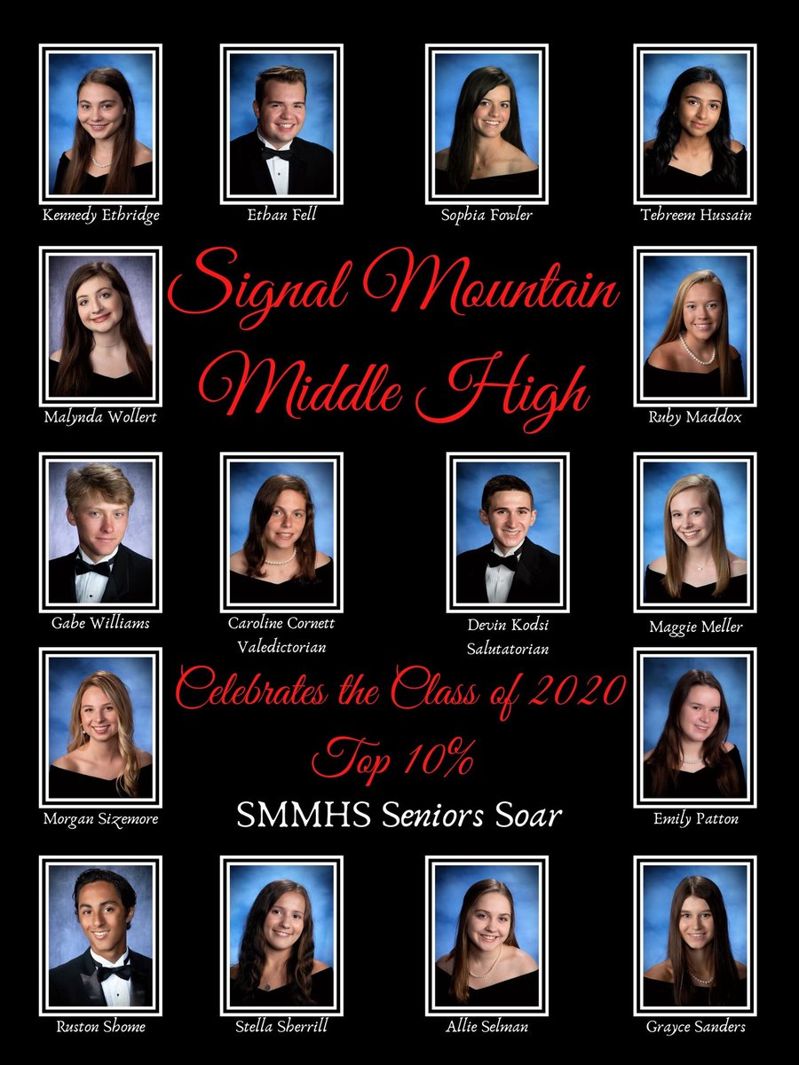 Congratulations again to the academic Top 10% of our #ClassOf2020! ❤🖤
#SMMHSSeniorsSoar 🦅
