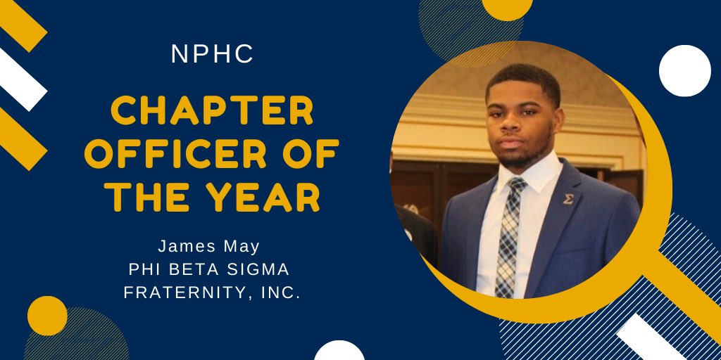Our Chapter Officer of the Year for <a href="/NPHCWVU/">WVU NPHC</a> is James May, Chapter President of <a href="/wvusigmas/">The Black Panther Chapter</a>!