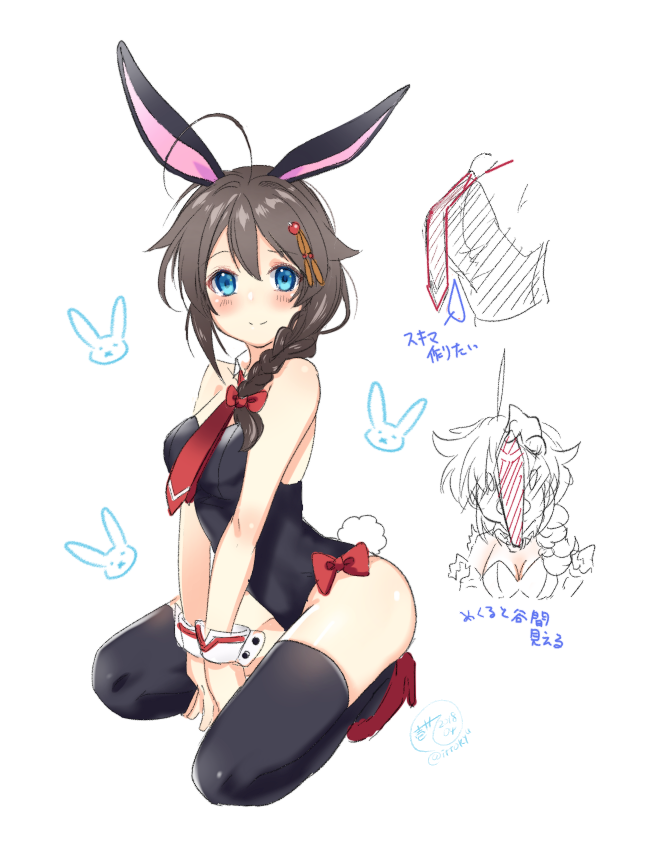 時雨(艦これ) 「フォロワーさんが増えるとフェチフェチ絵が出てくる可能性が高まっていくタイプの絵描」|壱十九 / illustratorのイラスト