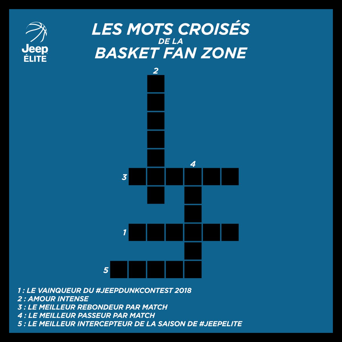 Basketfanzone's tweet photo. 🔠 Les Mots-Croisés de la @Basketfanzone 🔠

😜C'est l'heure de s'occuper un peu ! 
🤓Des mots croisés sur la #JeepELITE

🤗On compte sur votre talent ! 

#JeepELITE #JeepBasket https://t.co/zegD32NgXD