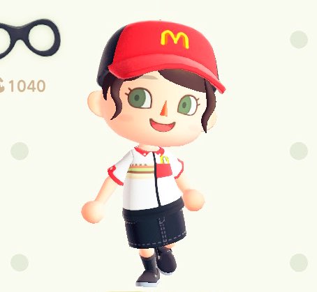 RUI_Binta's tweet photo. #あつまれどうぶつの森 #マイデザイン #AnimalCrossing 
フォロワーさんからのリクエストでマクドナルドさんの昔の制服
とても可愛く出来ました(๑⃙⃘ˊ꒳​ˋ๑⃙)✨配布にしておりますので
コメントお待ちしてます！ https://t.co/0Tt8Sh35JM