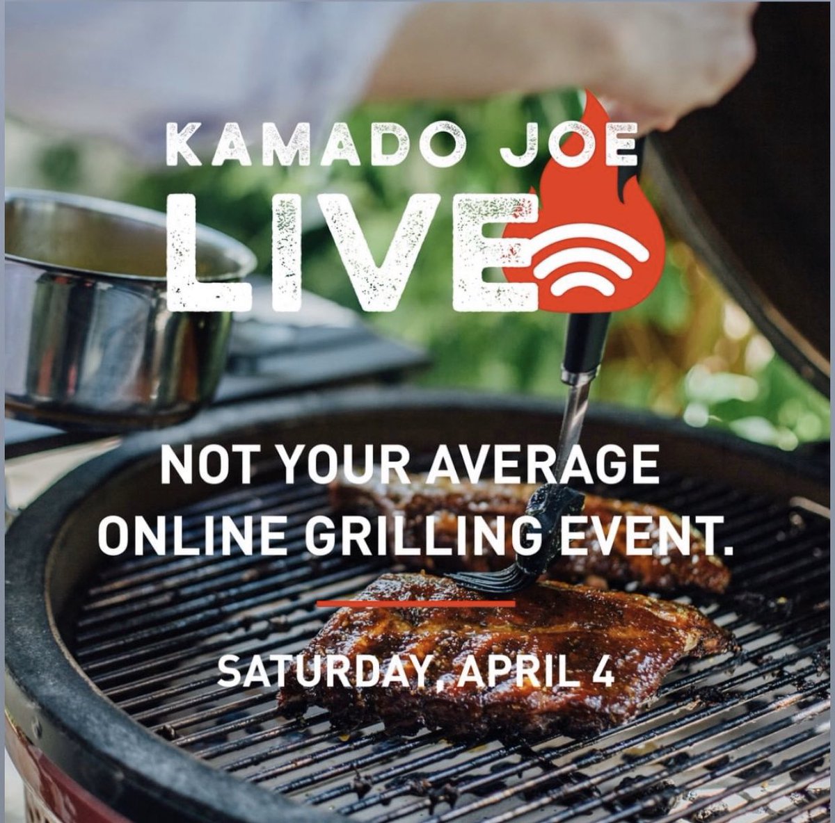 This Saturday April 4th at 6pm I’ll be cooking on Instagram Live for @KamadoJoe #Firesquad
#KJLive #KamadoJoe #KamadoJoeNation #NotYourAverageJoe