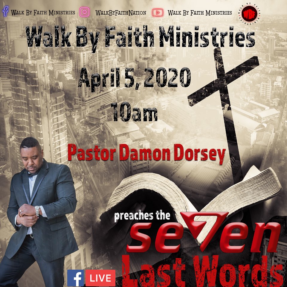 WBFNation's tweet photo. It goeth down on Sunday! In our King James version voice! #KJV 
Log on. Like. Share. Comment! 
Pastor @damedorse is gonna bless you real good—Sunday, April 5 at 10!
Live from @WBFNation Facebook page! #7LastWords https://t.co/LXcZe1AsBa