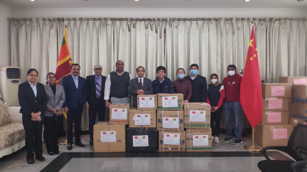 AlexiGunasekera's tweet photo. CHINA ACADEMY OF SCIENCES CAS donated medical equipments to fight Covid 19 
Soon will reach Sri lanka 
Thank you God https://t.co/wFPT8YP2Up