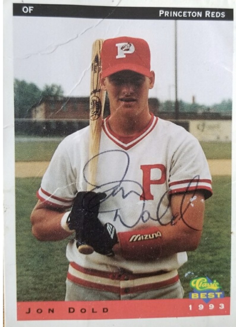 NickleDickleBB's tweet image. Jon Dold batted 596 for St. John’s @SJU_Baseball  in 1993.  That’s the highest batting average ever in the MIAC.  After that season, Dold was drafted by the Cincinnati Reds and played in their farm system.  He also played basketball for the Johnnies.  #throwbackthursday