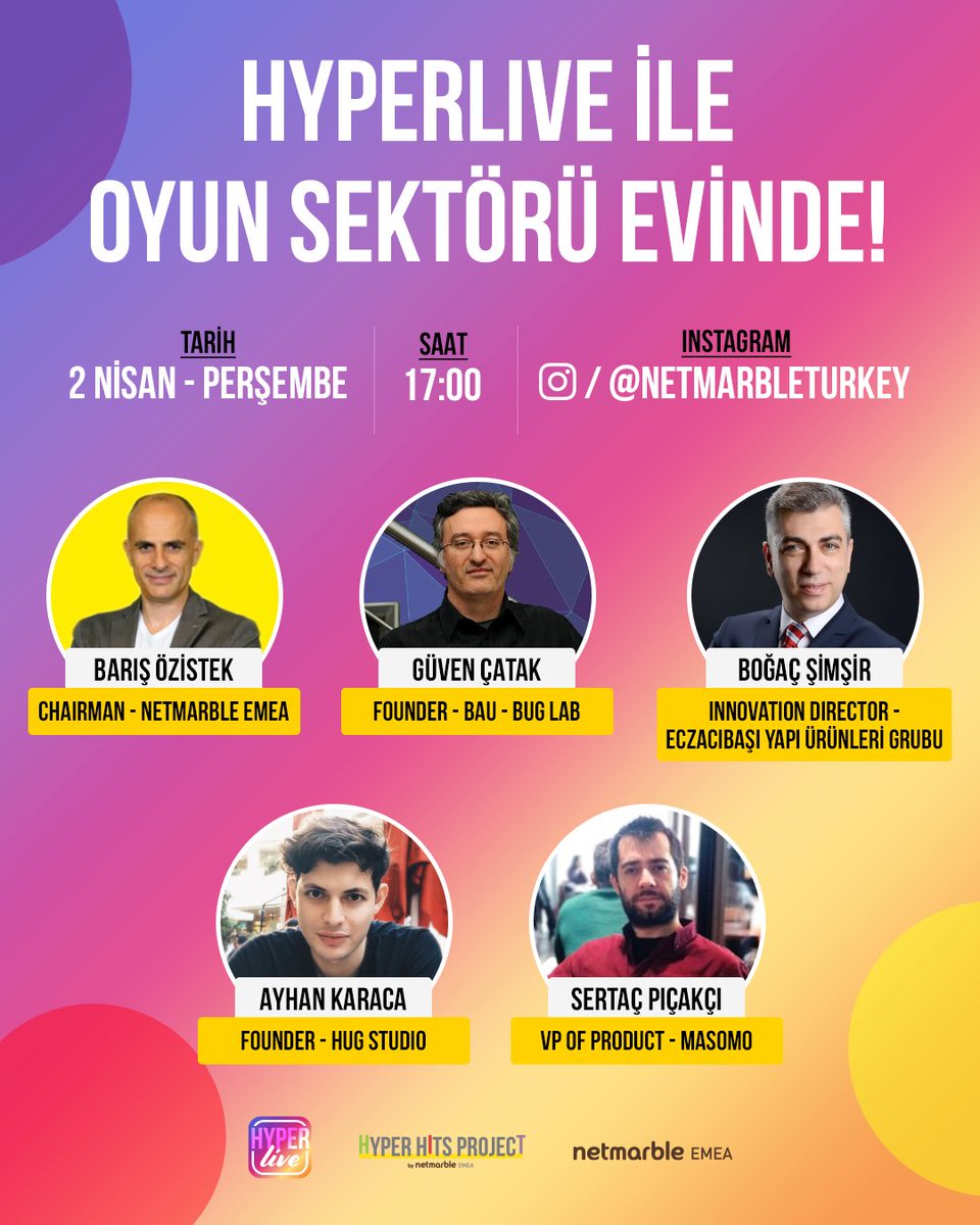 OynaOgren's tweet photo. @Eczacibasi Yapı Ürünleri Grubu Inovasyon Direktörü Boğaç Şimşir, bugün @NetmarbleTurkey tarafından düzenlenen HyperLive Instagram canlı yayınında Oyna Öğren'den söz ediyor olacak! https://t.co/Bcb82agmks
