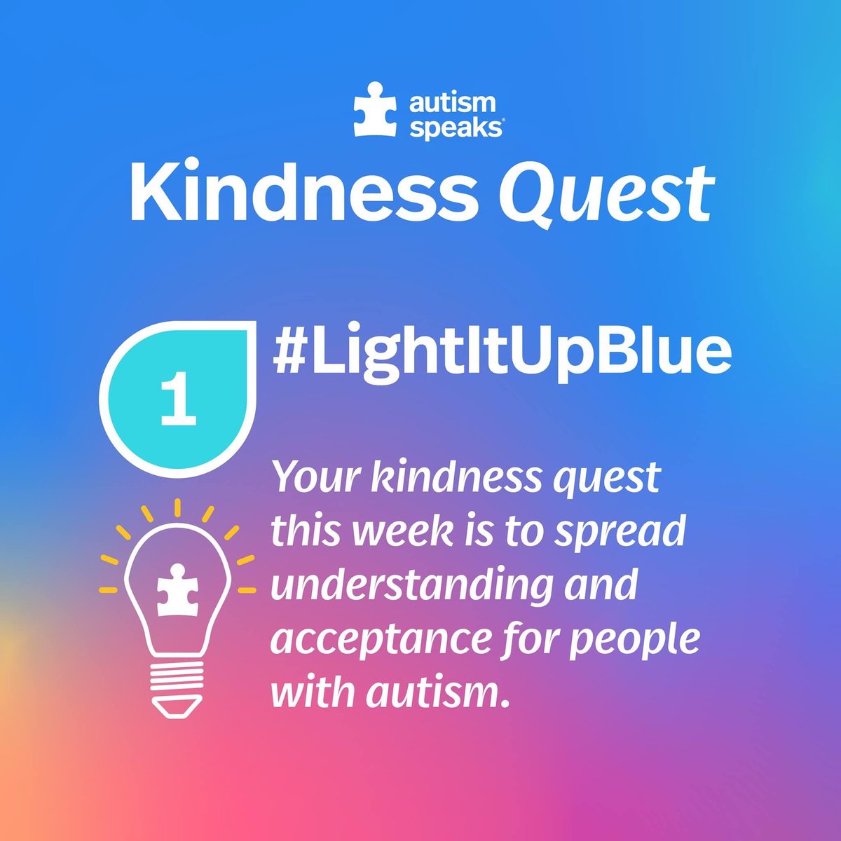 MaryDuston's tweet photo. #KindnessQuest #LightItUpBlue https://t.co/vTCbXtmCkd