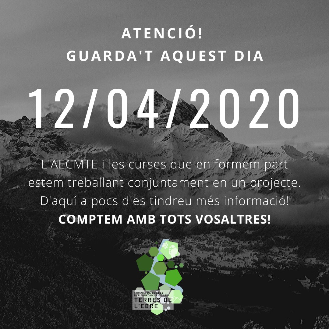 Sí, sí!! Guarda't aquest dia!! De moment tot el que us podem dir!! Alguna cosa s'està coent!!
Sabem que no ens fallareu!!
#circuitebre #canicrosebre #circuitexpresebre #cursespermuntanya #trailrunning  #TerresdelEbre