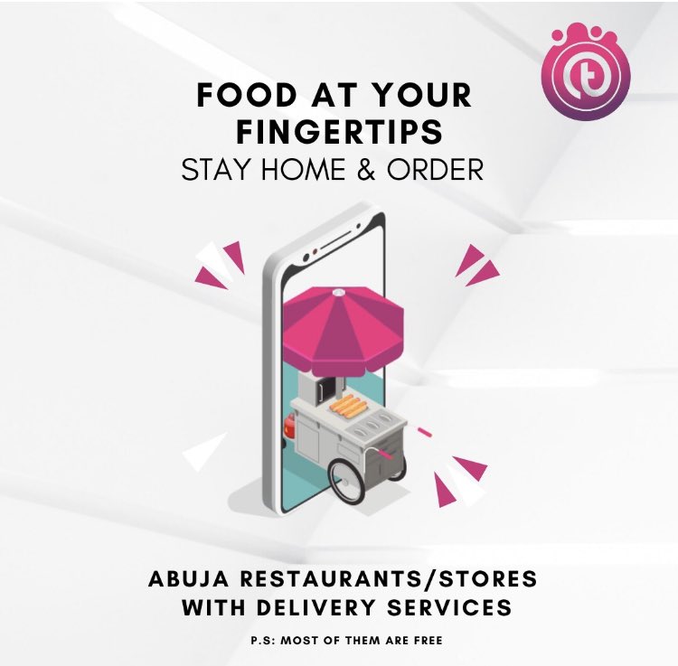 Teebabsy's tweet photo. RESTAURANTS IN ABUJA &amp; A FEW IN LAGOS WITH DELIVERY SERVICES 

In light of the lockdown as a result of #COVID19, here are a few places that can deliver food to you this period.

PS: Most of them are Free &amp; offering discounts 

A Thread 👇

#AbujaTwitterCommunity #LagosLockdown https://t.co/ZwFzXrofQr