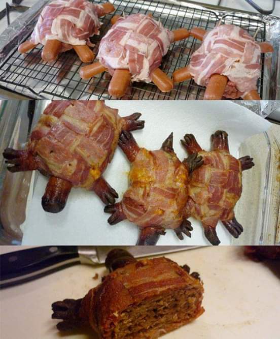 Redneck turtle burger ,hotdogs bacon and whatever buger you have  whos gonna try it 😅☺