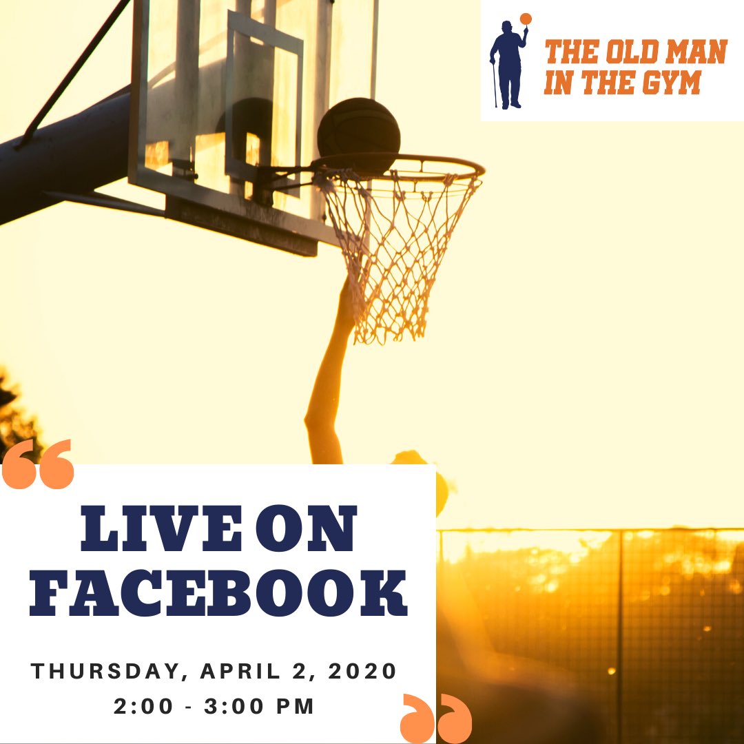 I’ll be doing a clinic today live from my Old Man in the Gym Facebook page showing how parents and youth can add vital habits and fundamentals to their young player’s game. 
I’m a former college coach of 25 years that coached my own 3 kids through youth basketball.