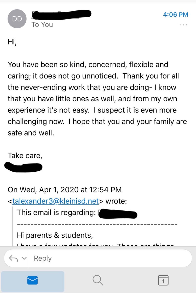 mrsalexander_19's tweet photo. These days can feel very overwhelming for all of us. Yesterday was one of those days for me. And it ended with the most encouraging email from a parent. We are all in this together. Teachers, let your students know that you care &amp; that it’s okay to feel that way sometimes. ♥️ https://t.co/XPIj9WRgtw