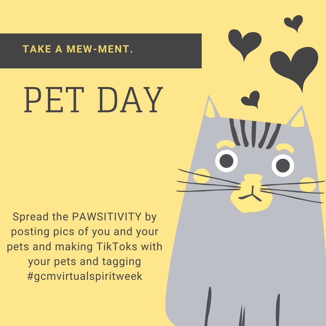 GCMSGA's tweet image. 2 more days left of #gcmvirtualspiritweek until spring break!