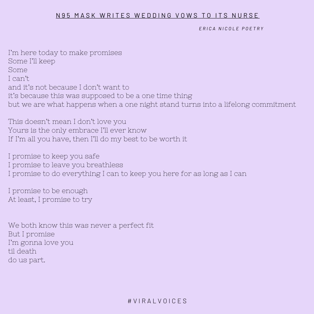 #NaPoMo Day One. Inspired by @donney_rose #ViralVoices :Persona poem from the voices of COVID-19. 🦠😷
*

In response to healthcare workers having to wear the same “single use” N95 mask daily, and many not even having the correct size. 
#poetry #healthcareheroes #personapoem