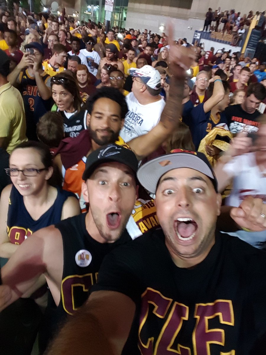 Itza_LONG_Story's tweet photo. HBD to one of my ride or die's, @Badders_Up , from the greatest night in my life so far! #takemebackto2016 #Game7 @cavs #cheersbrother #champions @ESPNCleveland https://t.co/WJbmtIDQ0G