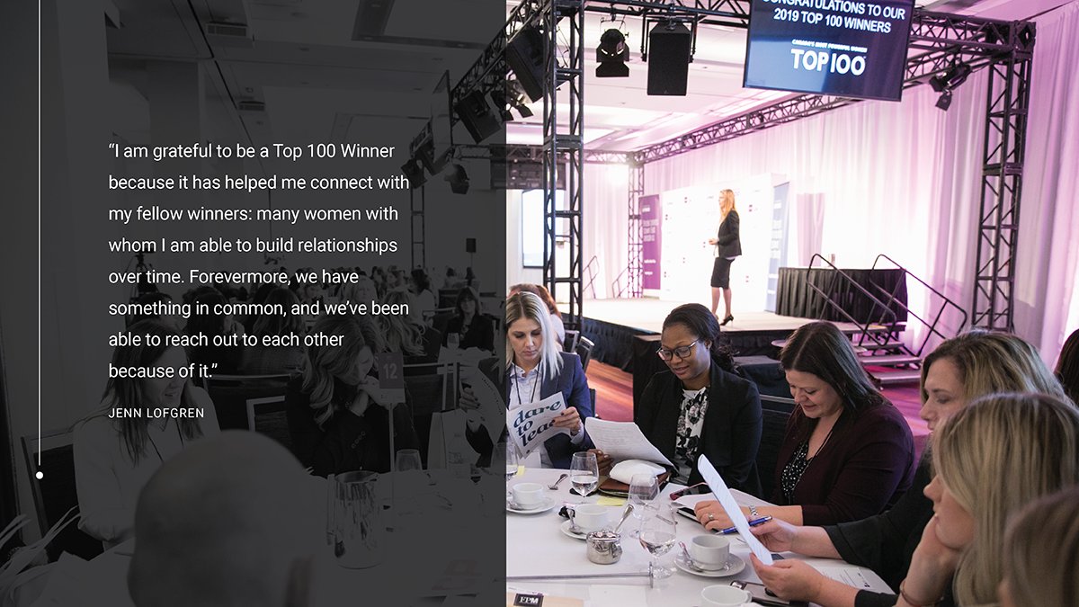 WXN's tweet photo. "I am grateful to be a Top 100 Winner because it has helped me connect with my fellow winners."~ Jenn Lofgren, Founder, Coach &amp; Consultant, Incito &amp; 2019 Top 100 Award Winner. Here’s her story: https://t.co/ohccHLz1UK Learn more about Top 100: https://t.co/tFKhn7lUyp #CMPWTop100 https://t.co/JyNwlFiwfU