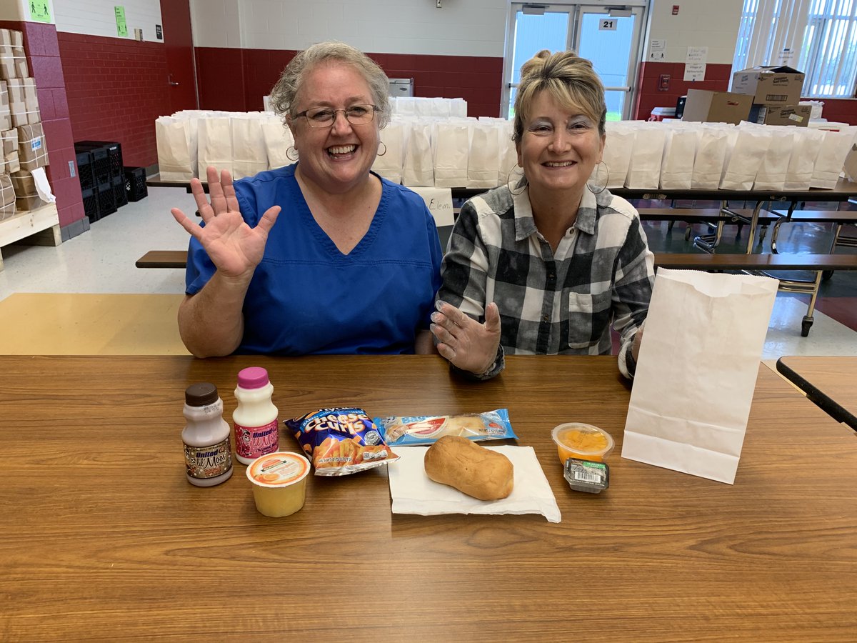 It’s pepperoni roll day! Today we feature <a href="/MiddleMilton/">Milton.Middle.School</a>  Cooks Shelia Gibson and Linda Ball. #ThankYou to all our cooks, bus drivers &amp; other staff members for working hard to put together today’s “Grab &amp; Go” meals. To see the list of sites for meals visit: cabellschools.com/StudentMeals.a…