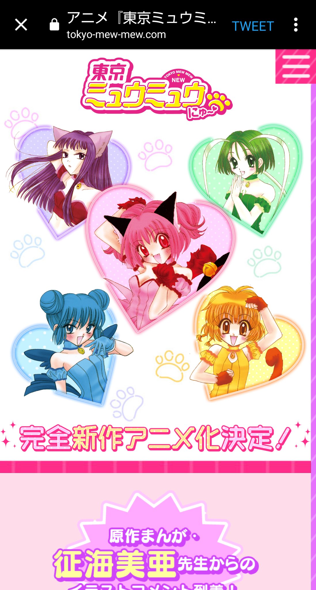 東京ミュウミュウ応援アカ در توییتر 速報 東京ミュウミュウ 新作アニメ化決定 東京ミュウミュウ 東京ミュウミュウ応援アカ در توییتر 速報 東京ミュウミュウ 新作アニメ化決定 東京ミュウミュウ