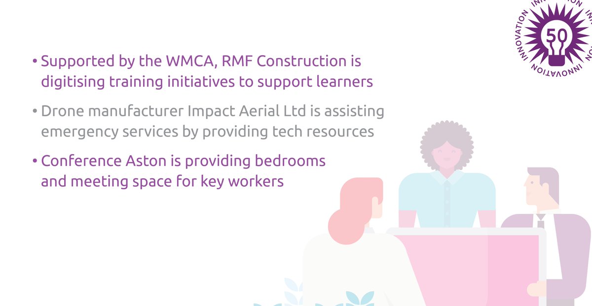 innovation_50's tweet photo. More #Midlands #innovation emerges in response to #Coronavirus: #MRInno50 firm @ConferenceAston is offering #hotel + #meeting space for #keyworkers, drone manufacturer @AerialImpact assists local #EmergencyServices + @RMFConstruction goes digital to support learners https://t.co/s7b4Cemeg8