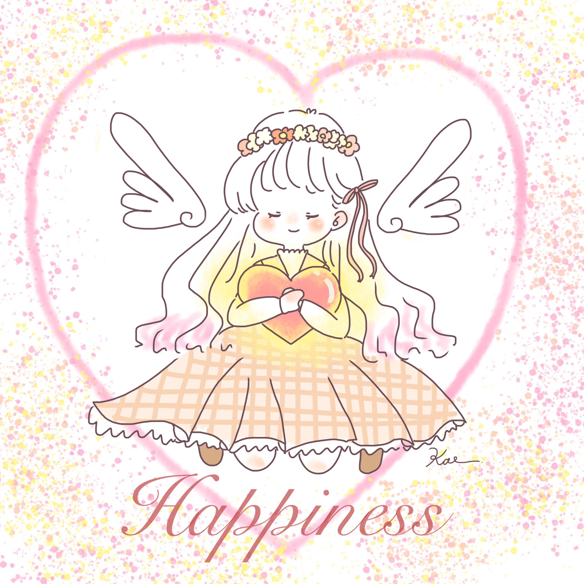 Kaeco 愛に包まれた世界に なあれ イラスト ゆるイラスト ふんわり ふんわりイラスト ゆるい Illust Illustration コロナに負けるな 日々の幸せを噛み締めて