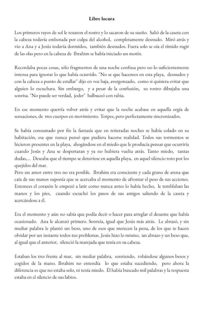 alejandrorguez's tweet photo. Este #CampWrite esta siendo una fantasía y me ha juntado con @MrScar__ para escribir el #Reto16. Nos ha quedado esta 'Libre locura': https://t.co/jKpSaHT9uw