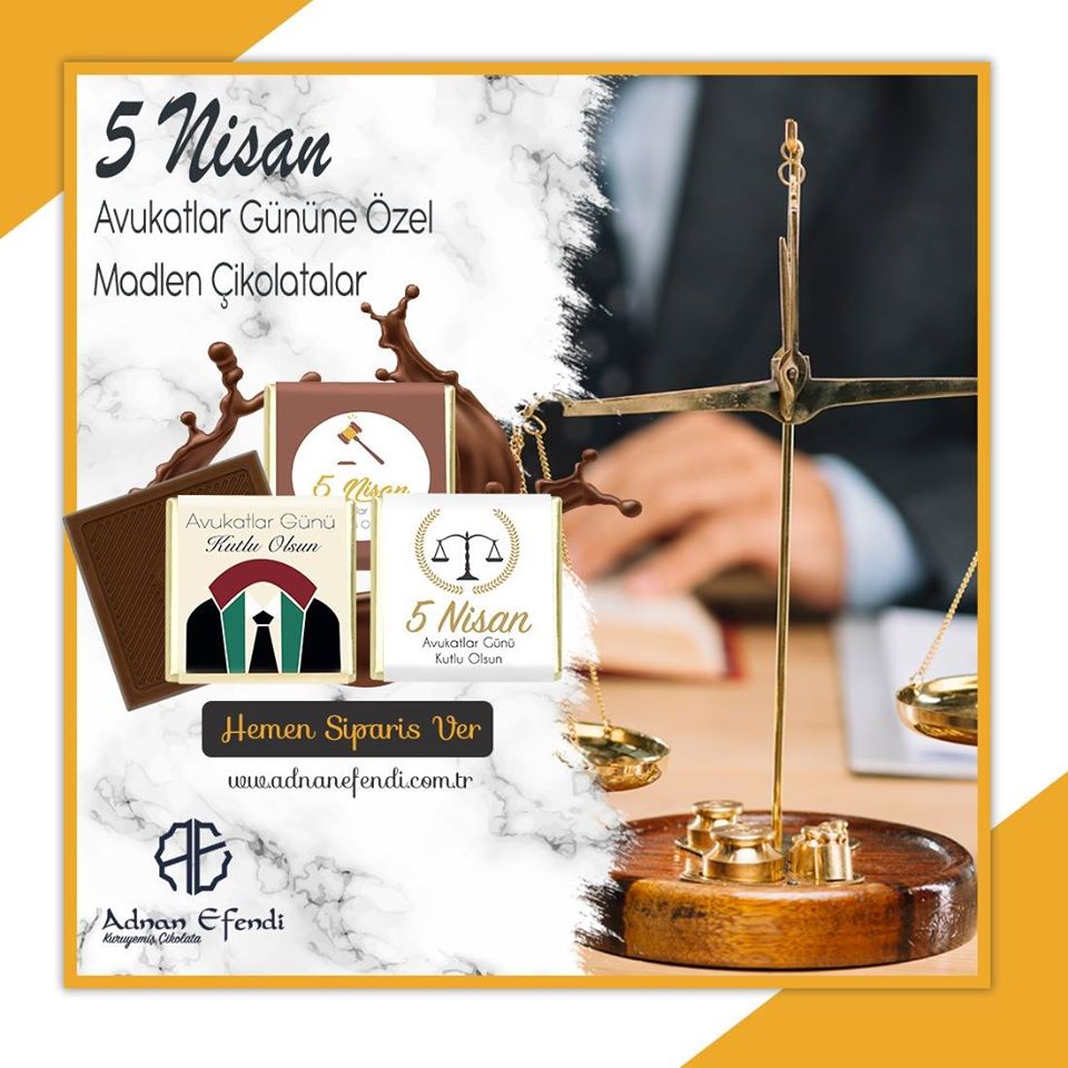 Avukat Sevdiklerinizi Mutlu Edecek Hediyelik Kutu Çikolata Adnan Efendi'de!
Sipariş Vermek İçin:👉 goo.gl/NFTMWF

web adnanefendi.com.tr

#AdnanEfendi #5nisan #AvukatlarGünü #KutluOlsun #Avukat #Hediyelik #Çikolatalar #EvinizeGelsin
