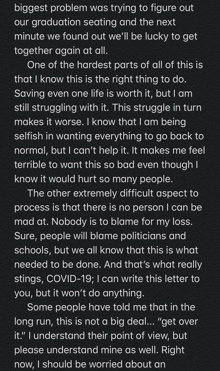 clay_zimm's tweet photo. A Letter from a Senior of 2020 😪 https://t.co/Cx29jFq42K