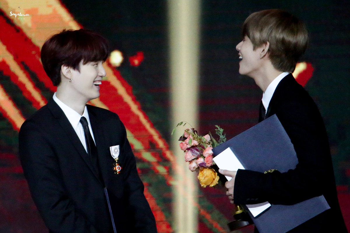 pure happiness please taegi during this event made me so soft they are so happy and proud of each other