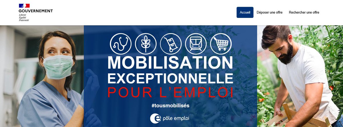 🔵 Lancement de la plateforme #MobilisationEmploi👉 travail-emploi.gouv.fr/actualites/pre…