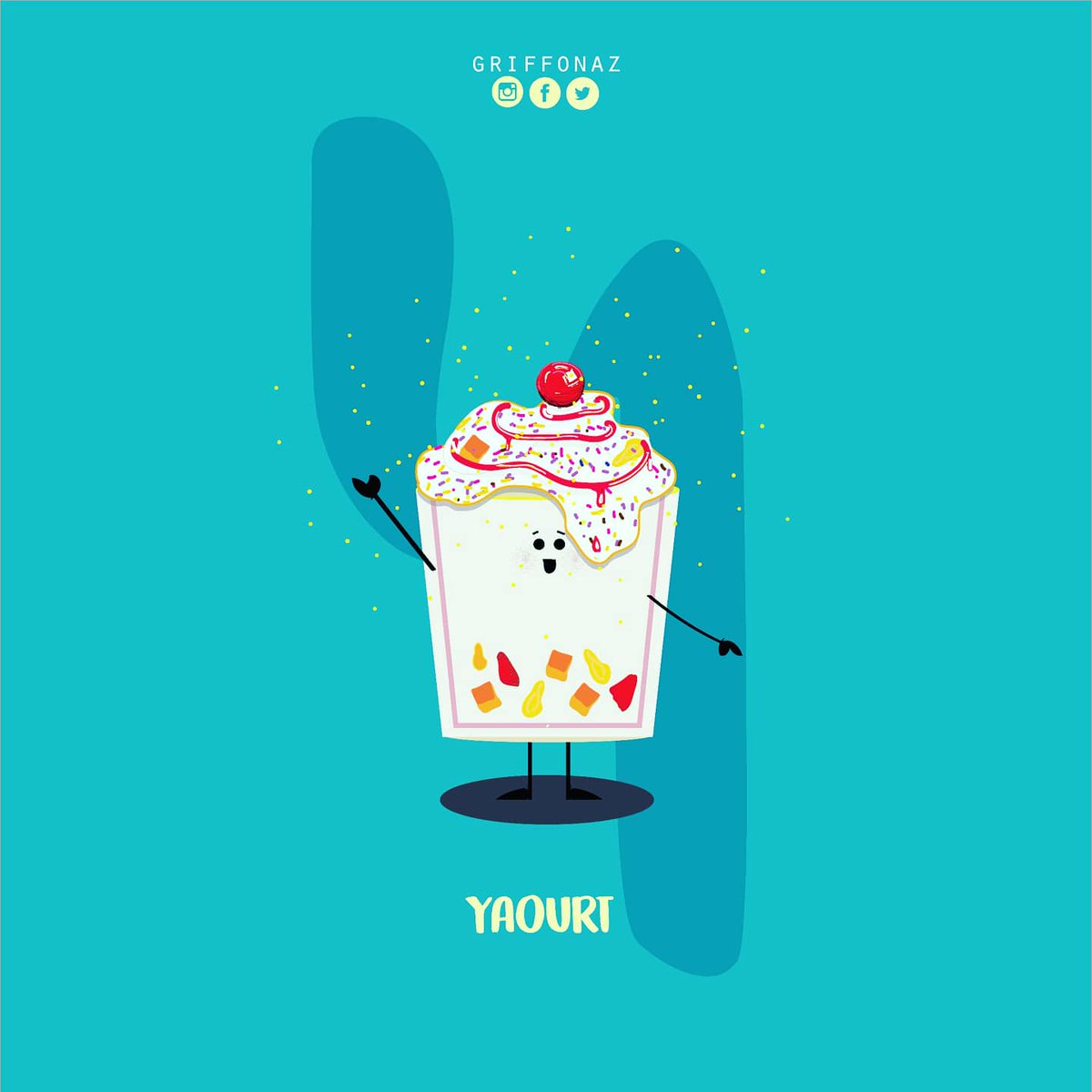 griffonaz's tweet photo. Y for Yaourt/Yoghurt! While getting Froyo, do you go overboard with toppings? 🍒🍭🍫🧁🍦🍨
#griffonaz #Mauritius #ilemaurice #mauritianartist #creole #frozenyoghurt #yoghurt #yaourt #illustration #womenwhodraw #lettering #atoz #mauritianartist #36days_y #36daysoftype #lockdown https://t.co/AofWzNn3ZH