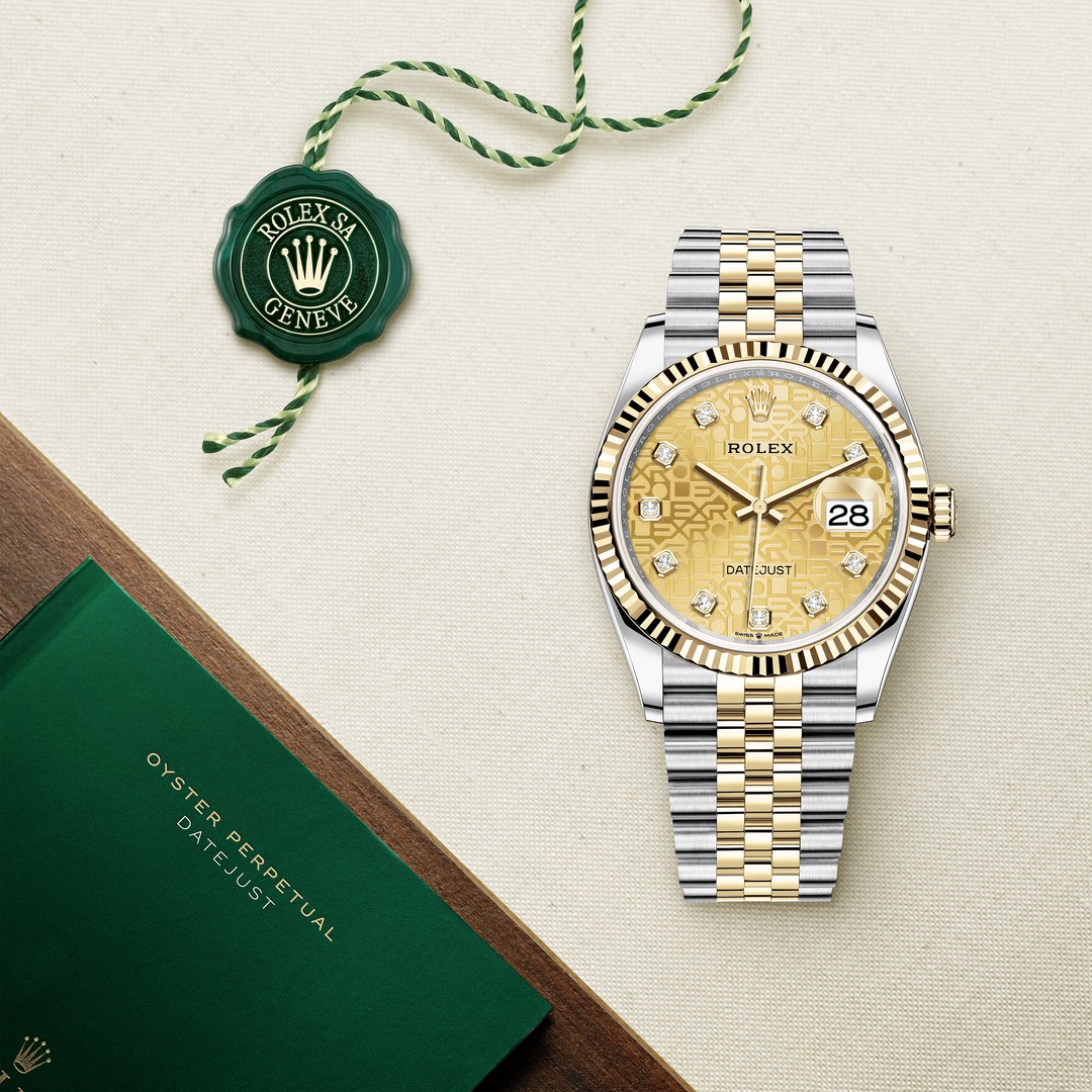 rolex datejust 36 oystersteel and yellow gold