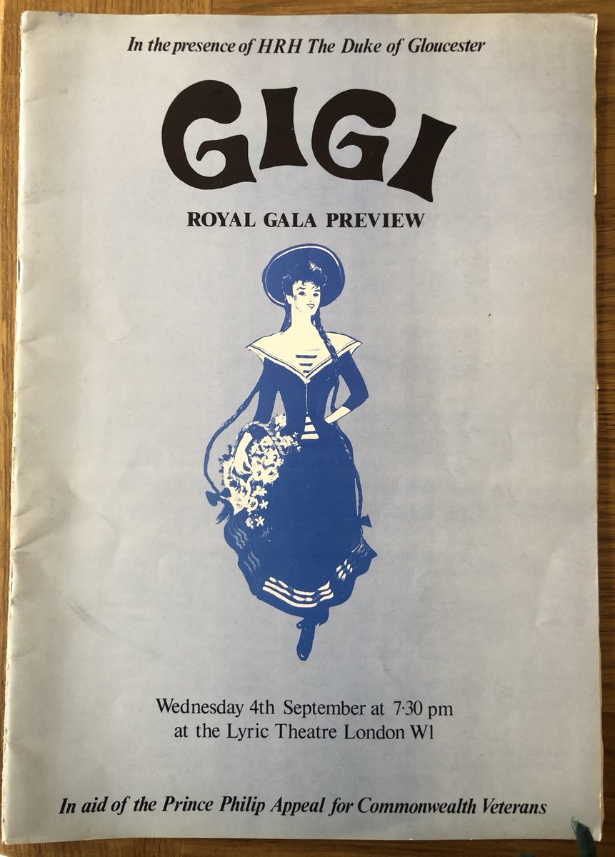 Today's  #DudleysProgrammes pick is  #Gigi at the Lyric Theatre in 1985.Best known as a 1958 MGM film classic (based on Colette's 1944 novel), it was rewritten for this stage musical, inc 4 new songs & orchestrations by Lerner & Loewe. Did anyone see it?  #theatrethrowback