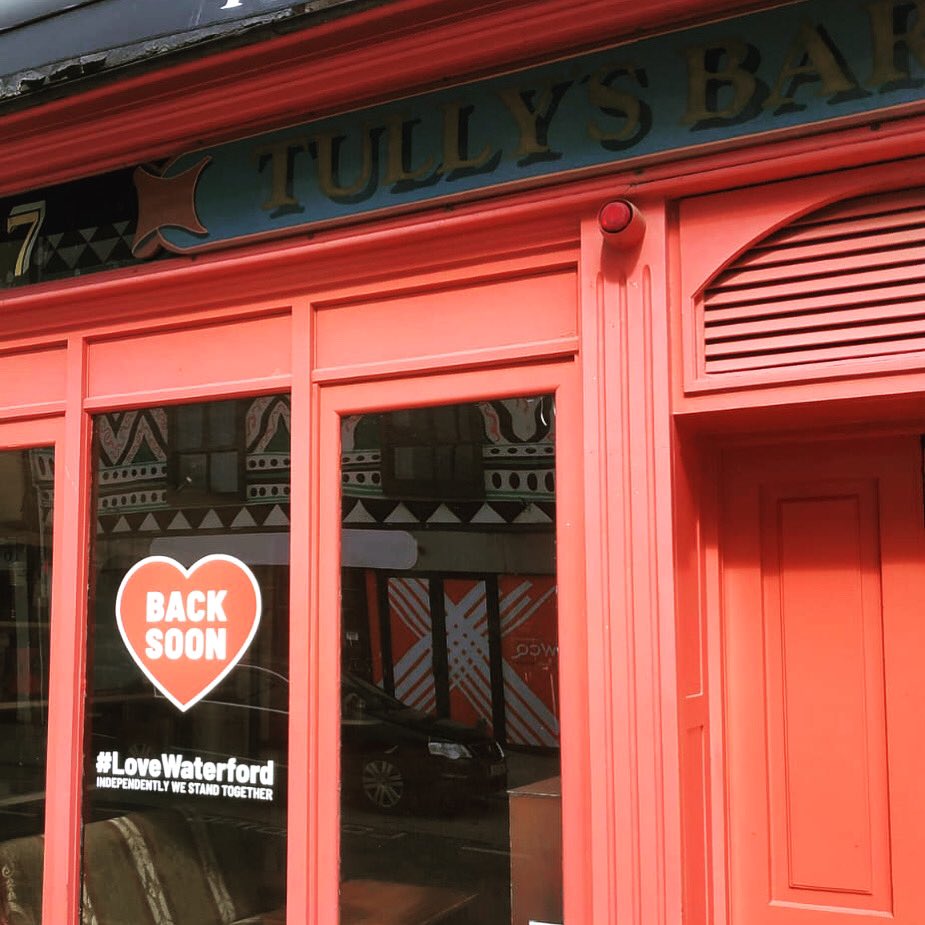 Hope everyone is staying safe. Loving our #LoveWaterford window decal. #BackSoon