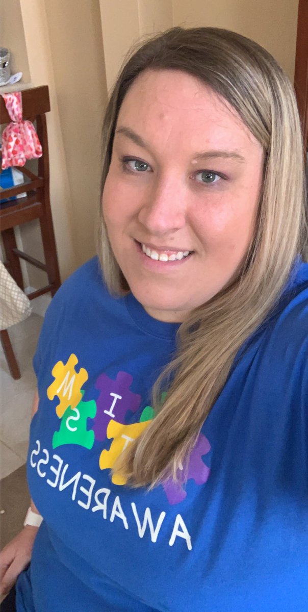 megant830's tweet photo. Day 2 of virtual learning! I miss seeing my students so much! Let me see your blue today! #AutismAwareness #autisticsupportteacher #room414 💙💙💙 https://t.co/1OFMAwNoB6