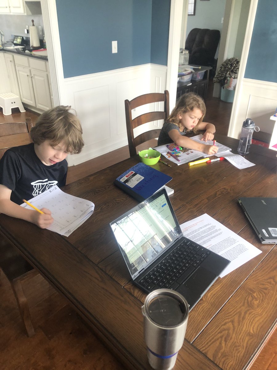 CoachTimmer's tweet photo. Everyone woke up in great moods this morning and after our morning walk with Kevin we were ready to go!  One more wake up until Spring break. @BriarwoodES #homeschooling #TeamKentucky https://t.co/L1EvTDIgWD