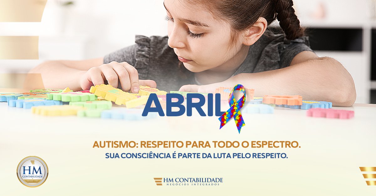 ContabilidadeHM's tweet photo. Celebramos, hoje, 2 de abril, o Dia Mundial da Conscientização do Autismo. Com o lema "Respeito para todo o espectro", a data busca conscientizar a população e promover o respeito às pessoas com autismo. Nós também apoiamos essa causa.
#HMContabilidade #Contabilidade #Autismo https://t.co/MSRRqcvxMS