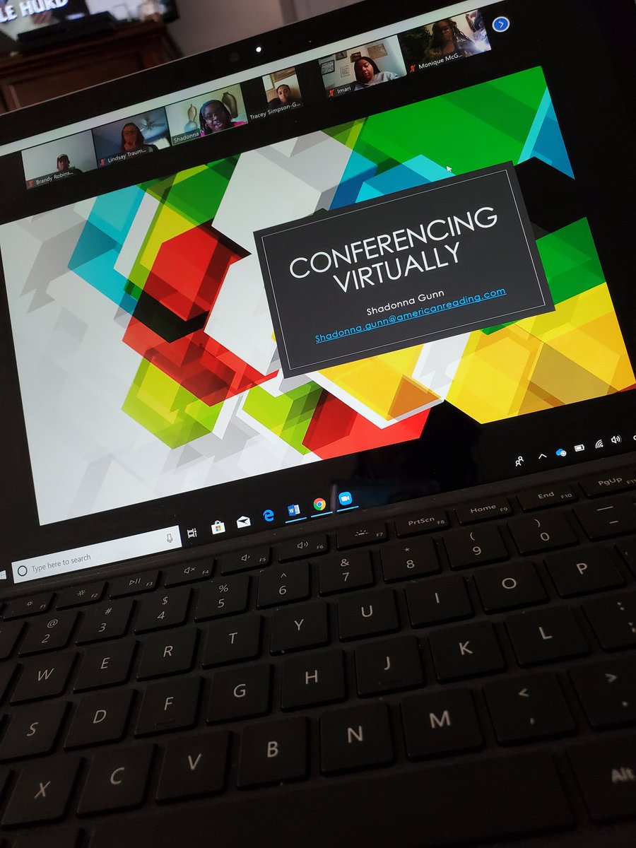 B_Robinson01's tweet photo. Amid it all we're receiving some great PD on conducting Virtual Readers Workshop and how to continue encouraging a love for reading! Loved your presentation. TY! @GunnShadonna #FMS https://t.co/d17Csi9NzM