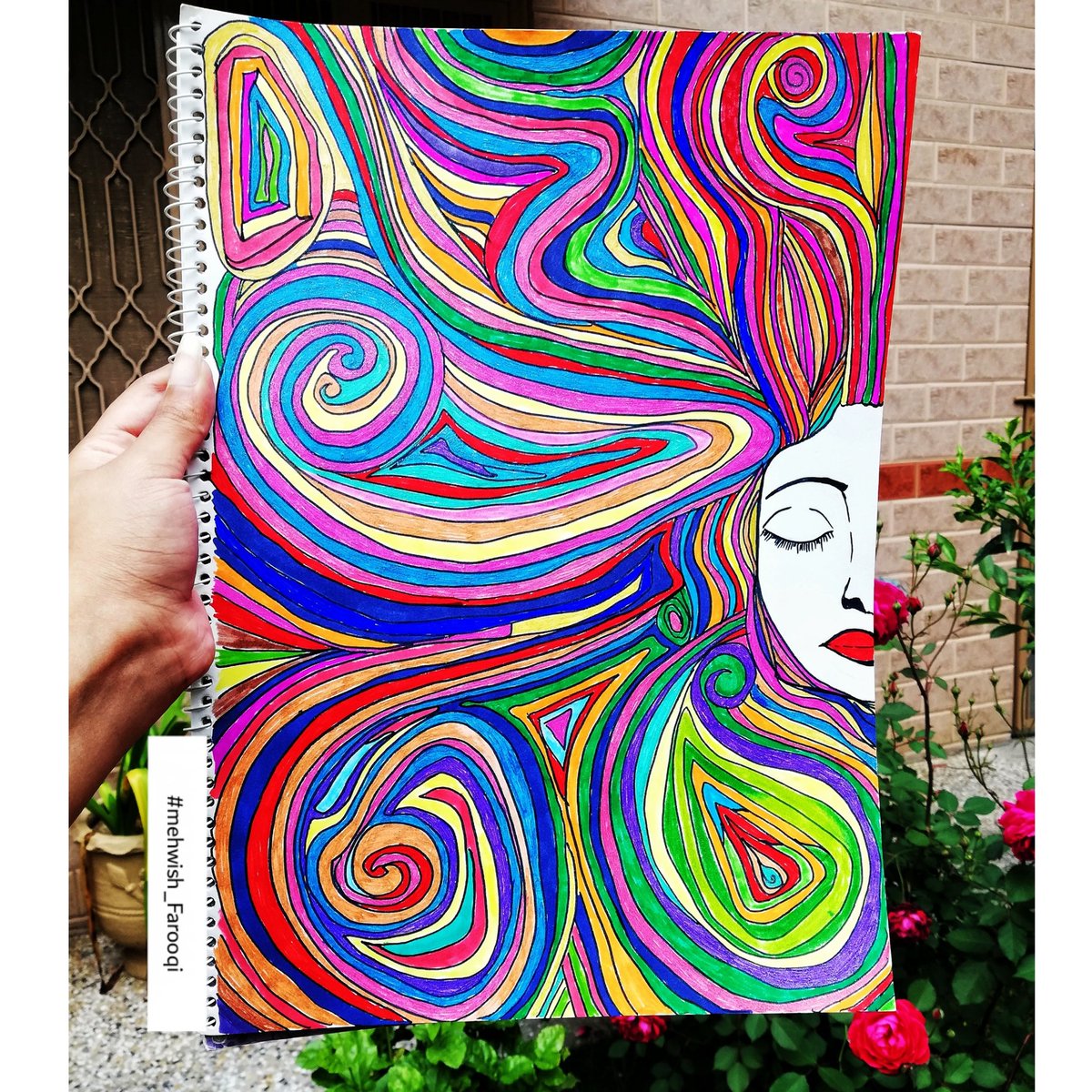 mehwish_farooqi's tweet photo. سکون 🌸
.
#done_with_this #my_art #love_to_draw #pencil #marker #black #sketching #colours #random #creative_thoughts #white  #glitter #shining  #pakistanart #A_3 #creative #art_therapy #art_all_the_way #Artist #self_taught #Quarantine #self_creations #oil_pastel_art  #pastel https://t.co/GZgnQfRi7T