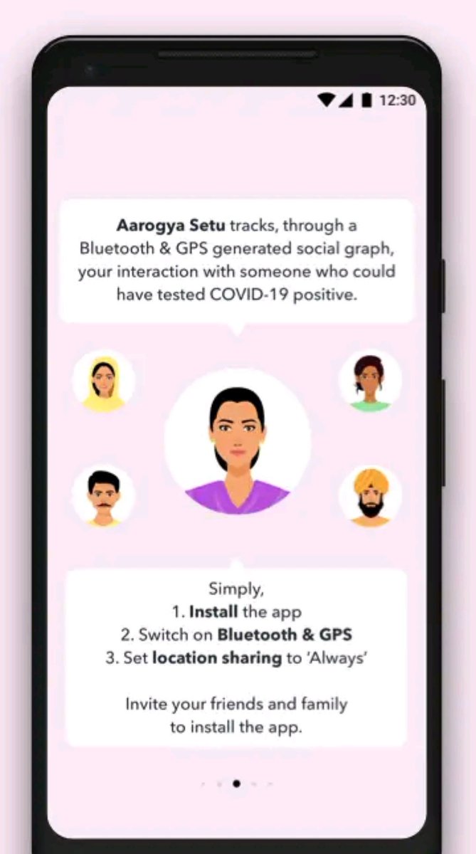 PIB_India's tweet photo. Government launches a mobile app called ‘AarogyaSetu’ to bring the people of India together in a resolute fight against #COVID19

The app will enable people to self-assess their risk for catching #Coronavirus infection

#IndiaFightsCorona 

▶️ https://t.co/HsKffOoLbd https://t.co/ihqDyPDH1w