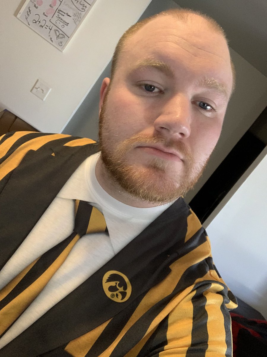 Keeping it faux formal during these digital learning times. Gotta support my home state Iowa Hawkeyes since this weekend would have been the Final Four which they clearly would have been in. #GoHawks #WarriorSpirit156