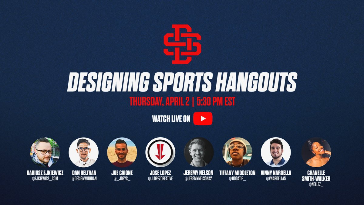 DesigningSports's tweet photo. We are back for episode 3 tonight! Join us at 5:30PM ET, live on Youtube!
Watch and subscribe here: https://t.co/xG7quX0VIs https://t.co/0lcB2tFBSV