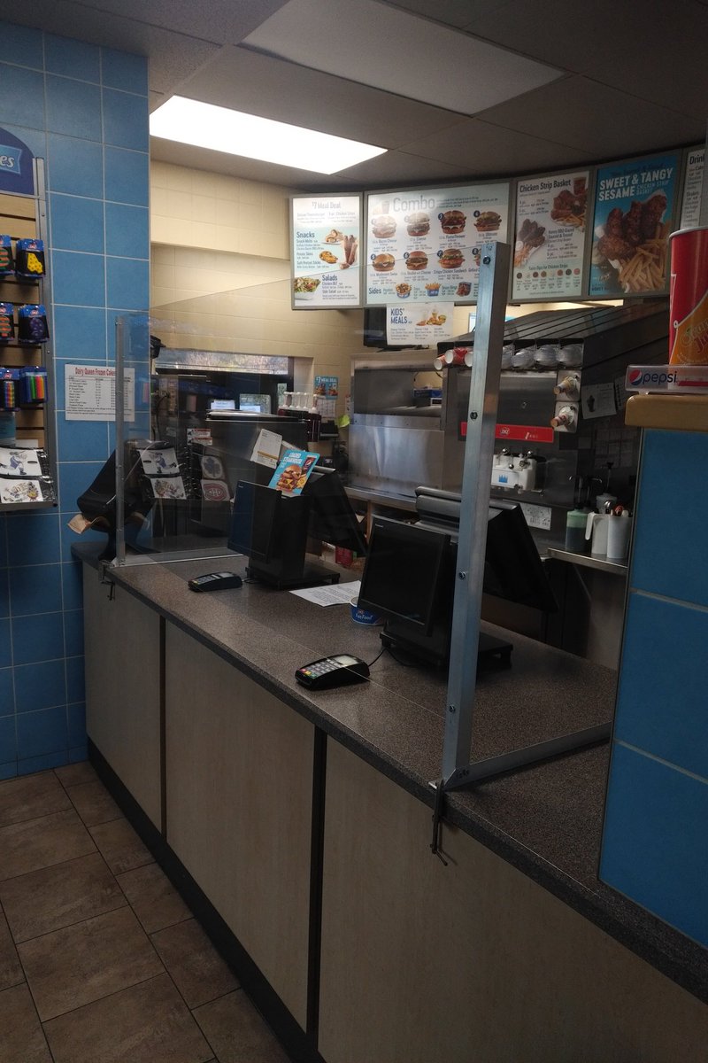 DarrenKints's tweet image. With staff and customer well being always our top priority #DQExeter have installed a safety shield for takeout and added complete stored  sanitation as part of our regular routines #doourpart thank you #ABELLsanitizing