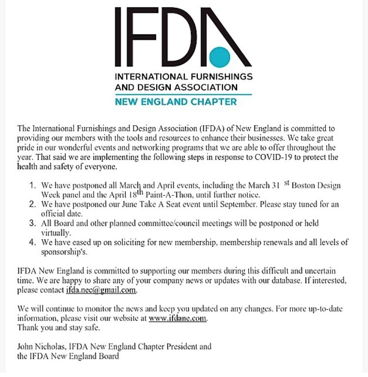 IFDANEC's tweet photo. Updates to our events schedule. Stay safe, Everyone! https://t.co/yTrkYcGDKT