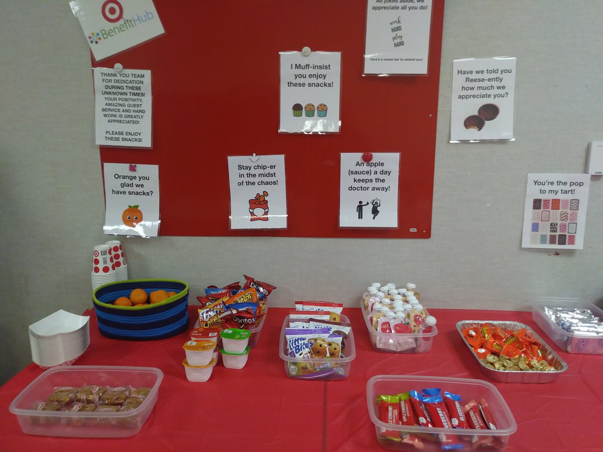 AnneAugustyn's tweet photo. Some punny appreciation for our Team Members this morning. Shout out to all TMs working during this time! And shout out to HR Judy for putting this all together! Thank you! @LeoGreenT0834 @staceypartida @SLyonsT0834 @megan_cappelen https://t.co/FfyzXX8dkc